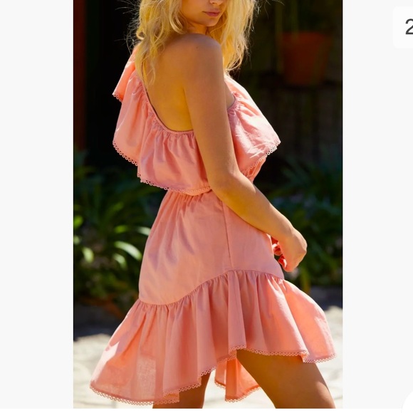 🌼FOR BUNDLE ONLY🌼Free People Endless Lovers Lane One Shoulder Ruffle Mini Dress - Picture 8 of 12
